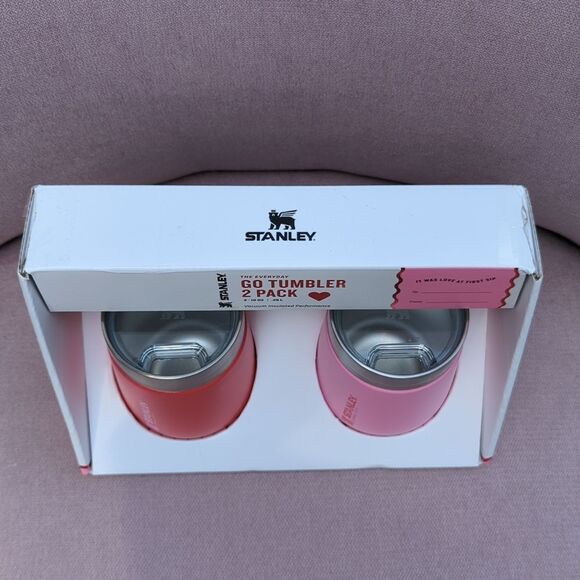 Stanley Pink and Red Everyday Go Tumbler 2 Pack, 2 x 10 oz NWT - Picture 5 of 8